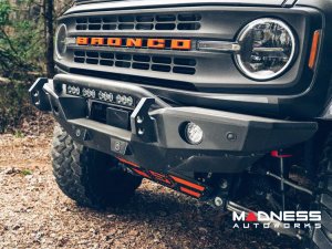 Ford Bronco Front Bumper - Steel Bender - Textured Black - Havoc Ford Bronco Front Bumper - Steel Bender - Textured Black - Havoc